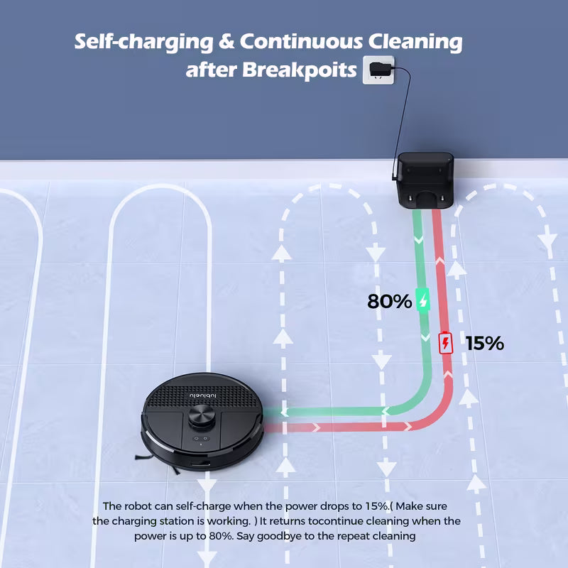 Lubluelu Robot Aspirateur et Serpillière Combo