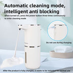 1x Dispenser di sapone automatico 380ml | Fissaggio a parete, ricaricabile, batteria al litio, marca DONASIRA
